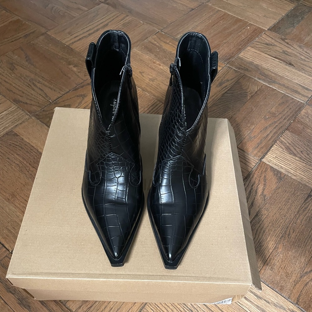 NEW black booties Size 9